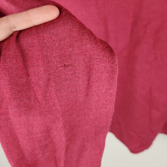 Banana Republic Factory 100% Merino Wool Bow V-neck Sweater sz S Flawed - Picture 7 of 8